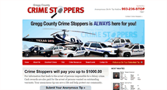 Desktop Screenshot of greggcountycrimestoppers.org