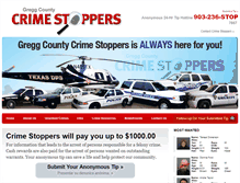 Tablet Screenshot of greggcountycrimestoppers.org